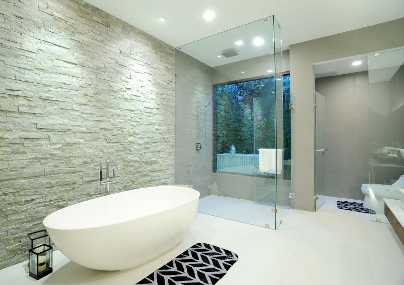 Modern Bathroom with Natural Stone Accents